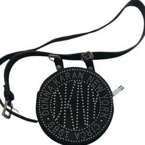 Rare Vintage DKNY Circa 1989 Round Belt Bag with Studded Logo